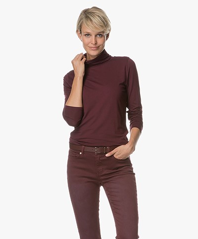 Repeat Long Sleeve with Turtleneck - Burgundy