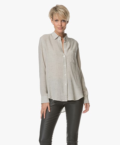 Filippa K Relaxed Shirt - Light Grey Melange