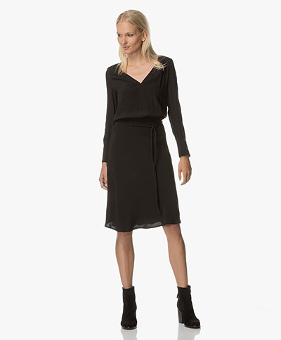 Ba&sh Fedora Dress in Viscose - Black 