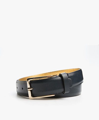 Drykorn Cheeky Leather Belt - Navy