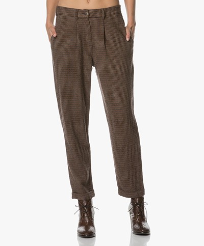 Indi & Cold Cropped Wool Blend Pants - Tabaco  