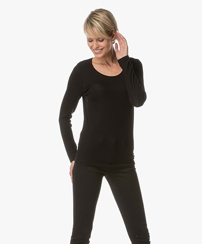 Repeat Knitted Long Sleeve - Black