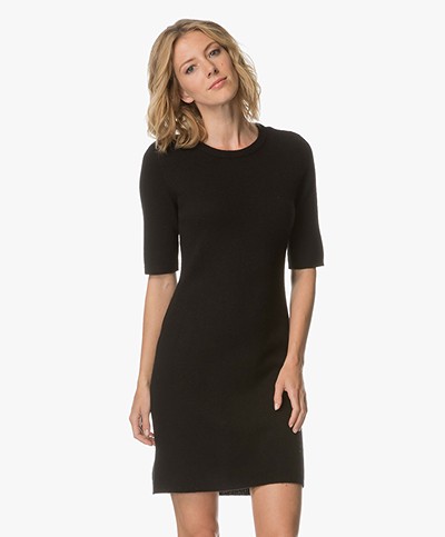 Repeat Wool and Cashmere Dress - Black