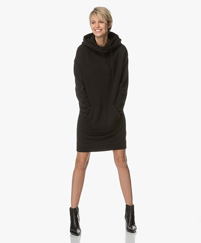 Drykorn Cenia Long Hooded Sweater - Black