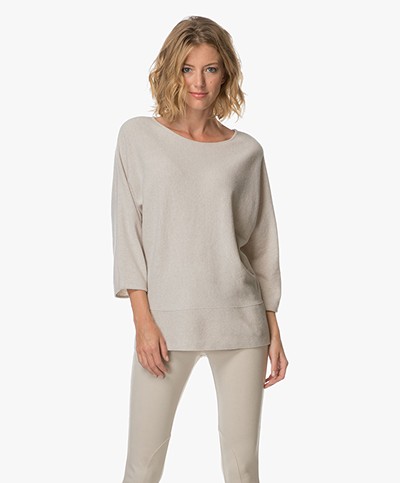 no man's land Wool and Cashmere Pullover - Feather 