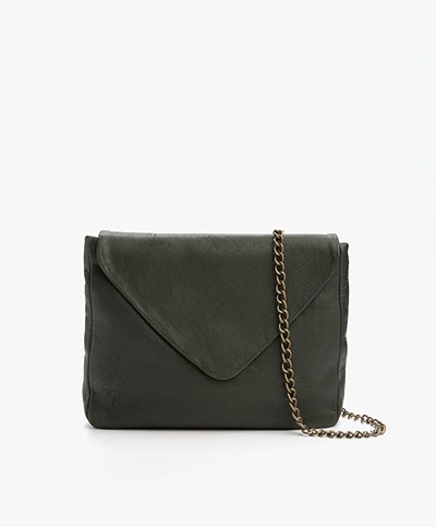 BY-BAR Run Leather Shoulder Bag - Dark Green
