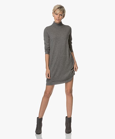 Repeat Cashmere Knitted Dress - Medium Grey