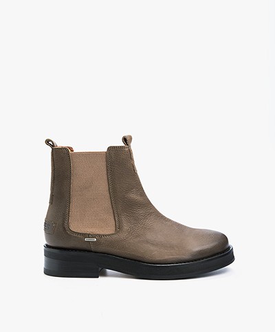 Shabbies Leather Chelsea Boots - Olive Brown