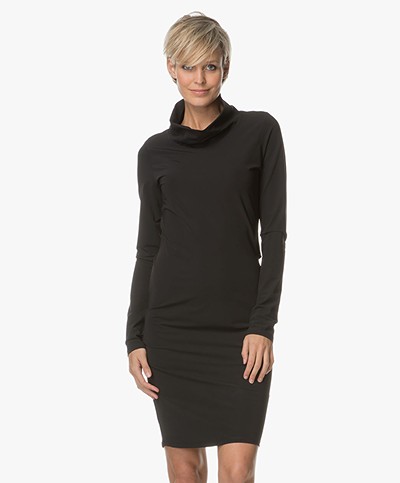 Woman by Earn Charly Jersey Turtleneck Dress - Black