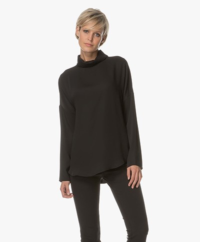 Woman by Earn Clair Jersey Blouse - Black