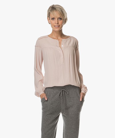 BY-BAR Bella Crepe Blouse - Dusty Pink