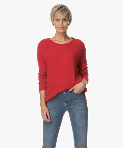 Majestic Merino-Cashmere Sweater - Red