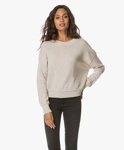 Filippa K Cropped Lambswool Pullover - Off-white