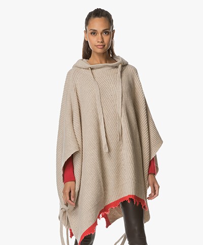 Zadig et Voltaire Wool Poncho - Ficelle