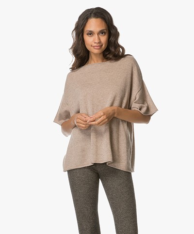 extreme cashmere n°40 Cashmere T-shirt - Sand