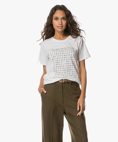 Anine Bing Word Search T-shirt - Off-white