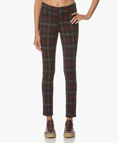 Indi & Cold Checkered Skinny Trousers - Rojo 