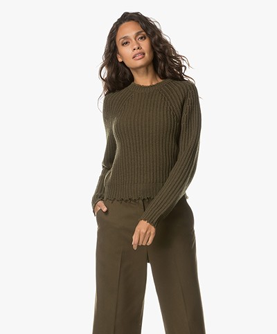 Zadig et Voltaire Kary Ribbed Sweater - Khaki