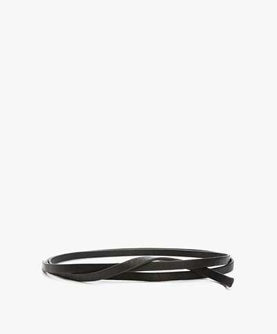 BY-BAR Leather Knot Belt - Black