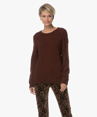 BY-BAR Moss Pullover with Mohair - Wine Red