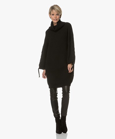 Sportmax Zenica Sweater Dress in Wool Blend - Black 