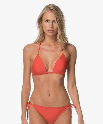 Calvin Klein Molded Triangle Bikini Top - Molten Lava