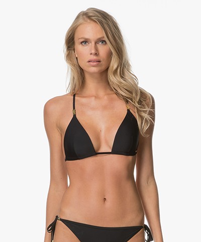 Calvin Klein Molded Triangle Bikini Top - Black 