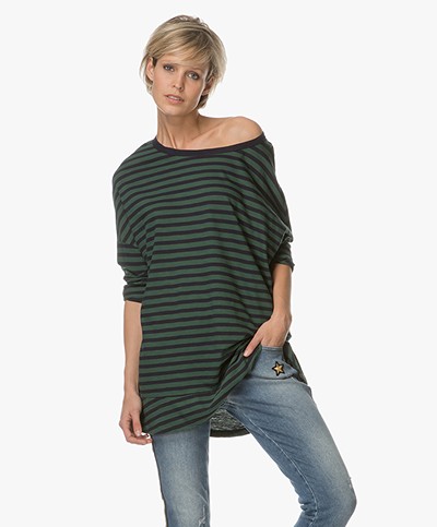 American Vintage Camiliday Striped Long Sleeve - Navy/Yucca