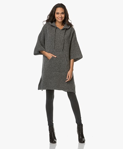 American Vintage Vacaville Oversized Hooded Sweater - Souris Chiné