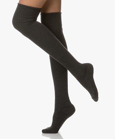 Filippa K Stay-up Sock in Cashmere Blend - Antracite