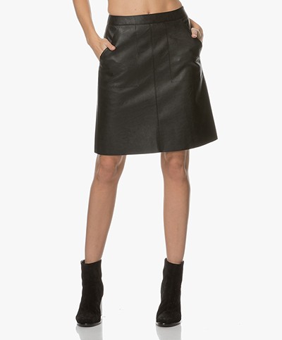 BOSS Orange Beliesy Faux-Leather A-line Skirt - Black 