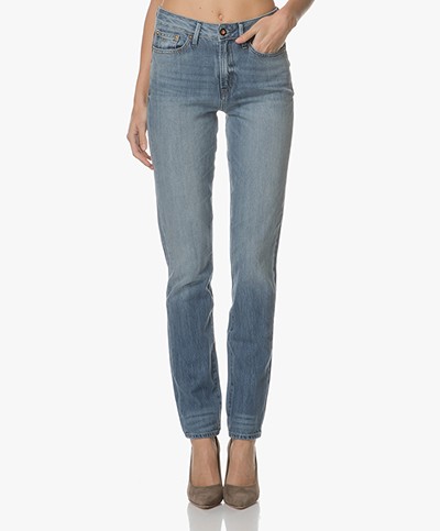 Denham Heidi Straight Jeans - Gewassen Lichtblauw