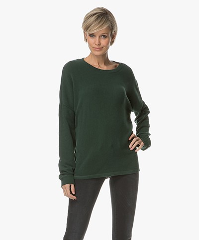 Denham Sweater Emmanuella Cotton Fleece - Antique Moss 
