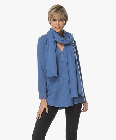 Repeat Cashmere Scarf - Blue
