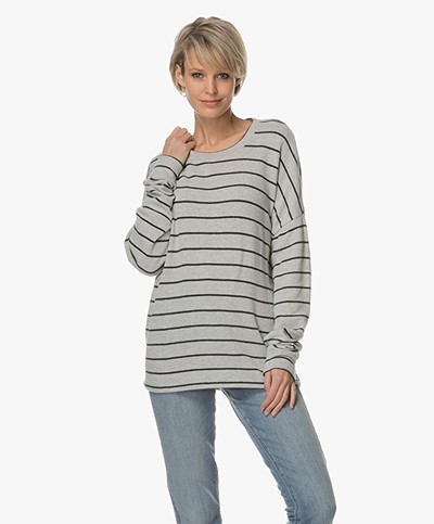 Denham Sweater Emmanuella Cotton Fleece - Grey Marl 