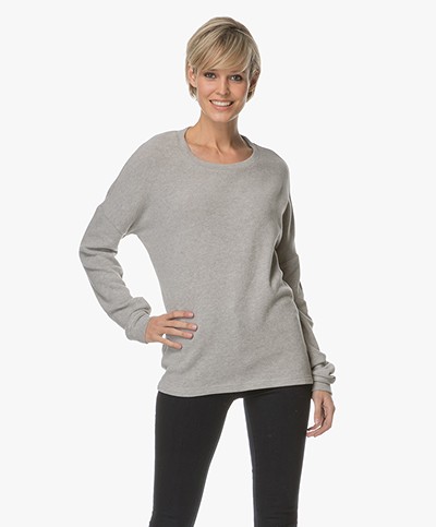 Denham Sweater Emmanuella Cotton Fleece - Stone Grey 