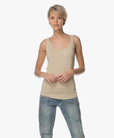 Majestic Soft Touch Jersey Tank Top - Dune