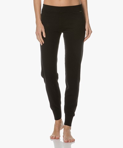 Calvin Klein Gebreide Sweatpants in Viscosemix - Zwart