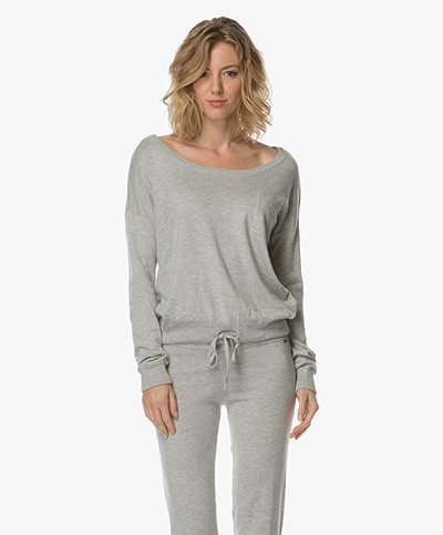 Calvin Klein Knitted Viscose Blend Pullover - Grey Heather 