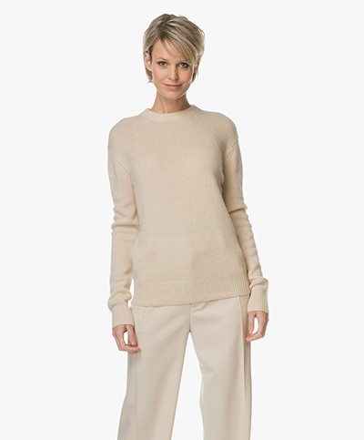 Joseph Cashmere Pullover with Open Back - Beige