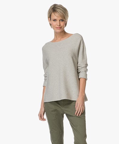 Drykorn Melbi Rib Pullover with Cashmere - Light Grey