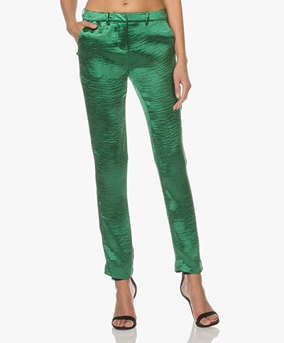 Ba&sh Concert Pants with Metallic Effect - Green