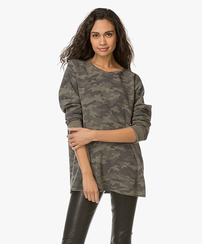 Drykorn Florrie Camouflage Print Sweater - Green