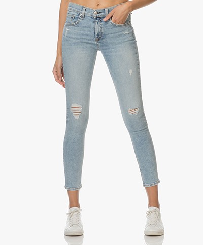 Rag & Bone Distressed Ankle Skinny Jeans - Double
