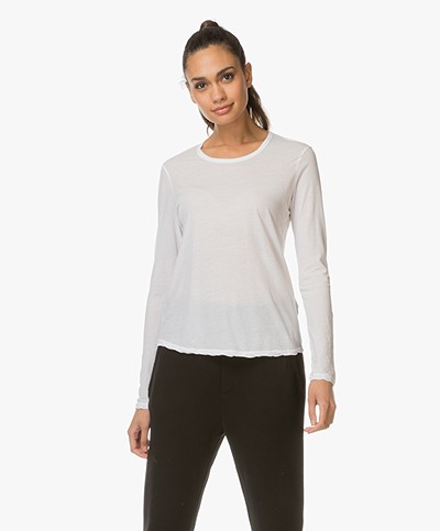 James Perse Long Sleeve in Extrafine Jersey - White