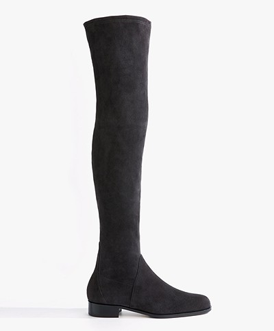 Panara Suede Over the Knee Boots - Fumo