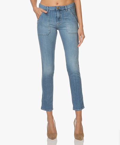 ba&sh Sally Girflriend Jeans - Medium Used Blue