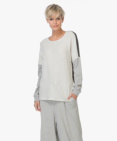 Denham Sweater Emmanuella Cotton Fleece - Grey Marl