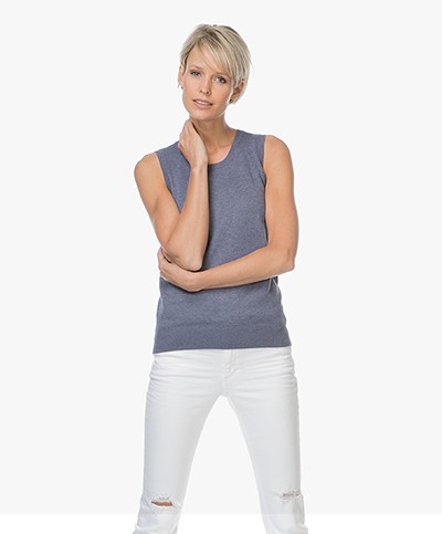Repeat Sleeveless Cotton Blend Pullover - Night 