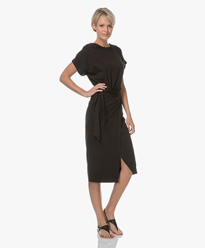 ba&sh Clare Jersey Wrap Dress - Black